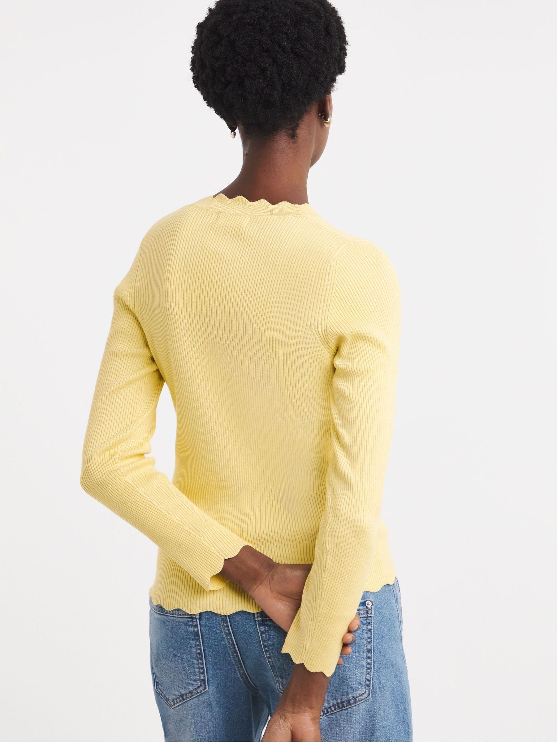 Buy JD Williams Yellow Scallop Hem Knitted Cardigan from the Next