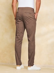 Cotton Traders Brown Relaxed Tapered Chino Trousers - Image 2 of 4