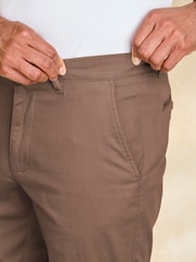 Cotton Traders Brown Relaxed Tapered Chino Trousers - Image 4 of 4