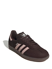 adidas Originals Brown Samba Shoes - Image 3 of 9