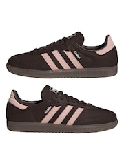 adidas Originals Brown Samba Shoes - Image 5 of 9