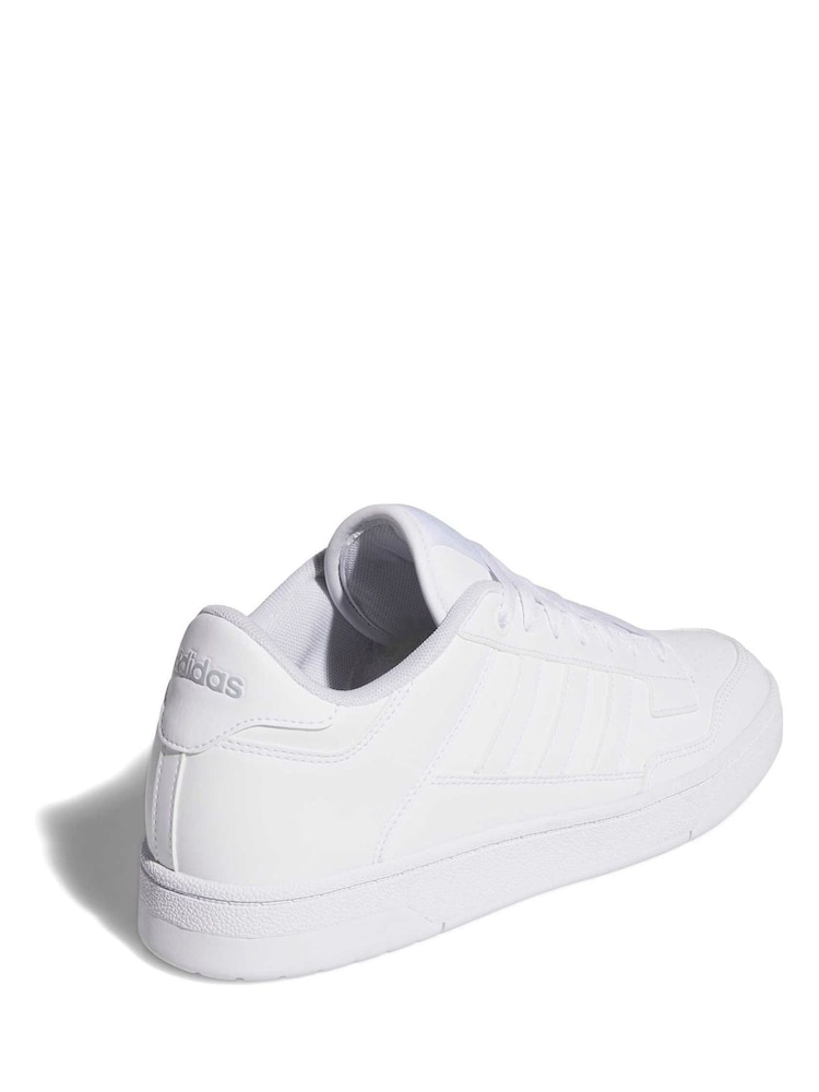 adidas White Rapid Court Low Shoes - Image 2 of 9