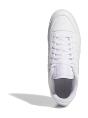 adidas White Rapid Court Low Shoes - Image 6 of 9