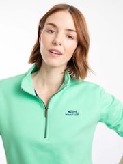 Weird Fish Green Avery 1/4 Zip Sweat Top - Image 4 of 6