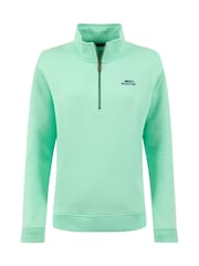 Weird Fish Green Avery 1/4 Zip Sweat Top - Image 5 of 6