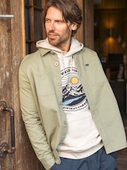 Weird Fish Bear Workwear Twill Overshirt - Εικόνα 1 από 9