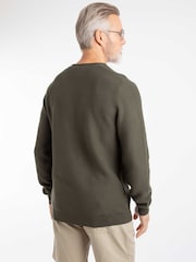 Weird Fish Green Rhett Crew Neck Knitted Jumper - Image 2 of 6