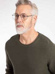 Weird Fish Green Rhett Crew Neck Knitted Jumper - Image 4 of 6