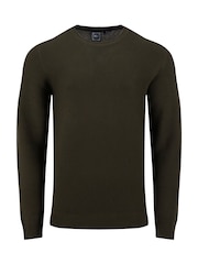 Weird Fish Green Rhett Crew Neck Knitted Jumper - Image 5 of 6