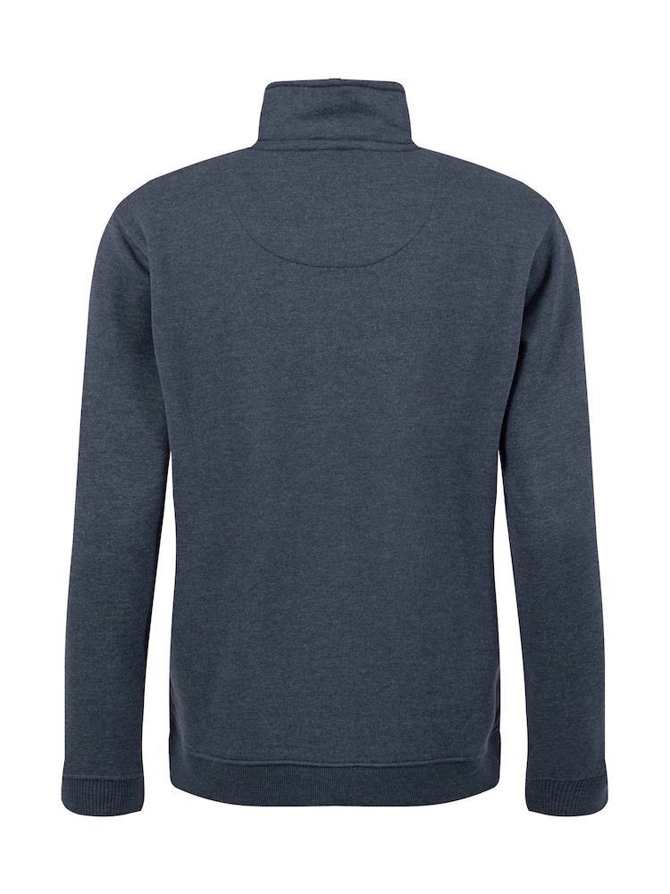 Weird Fish Navy Avery 1/4 Zip Sweat Top - Image 6 of 6