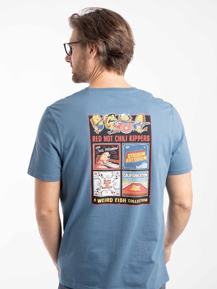 Weird Fish Blue Chili Kippers Back Print Artist T-Shirt - Image 1 of 6