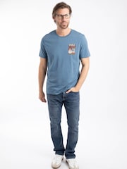 Weird Fish Blue Chili Kippers Back Print Artist T-Shirt - Image 3 of 6