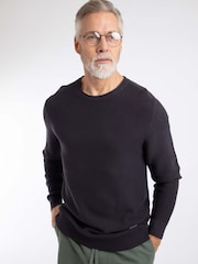 Weird Fish Blue Rhett Crew Neck Knitted Jumper - Image 1 of 7