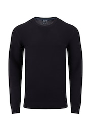 Weird Fish Blue Rhett Crew Neck Knitted Jumper - Image 6 of 7