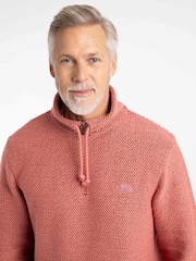 Weird Fish Red Cruiser Quarter Zip Macaroni Sweater - Image 4 of 8