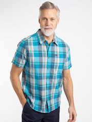 Weird Fish Blue Angeles Short Sleeve Check Shirt - Image 1 of 8