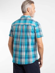 Weird Fish Blue Angeles Short Sleeve Check Shirt - Image 2 of 8