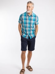 Weird Fish Blue Angeles Short Sleeve Check Shirt - Image 4 of 8