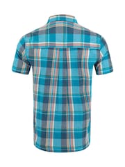 Weird Fish Blue Angeles Short Sleeve Check Shirt - Image 8 of 8