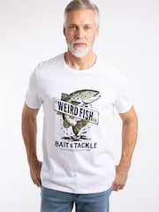 Weird Fish White Bait and Tackle Front Print Graphic T-Shirt - Image 1 of 6