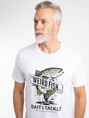 Weird Fish White Bait and Tackle Front Print Graphic T-Shirt - Image 4 of 6