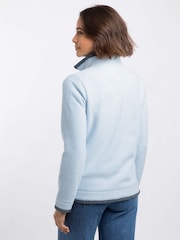 Weird Fish Blue Ariana Full Zip Grid Fleece - Image 2 of 7