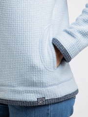 Weird Fish Blue Ariana Full Zip Grid Fleece - Image 5 of 7