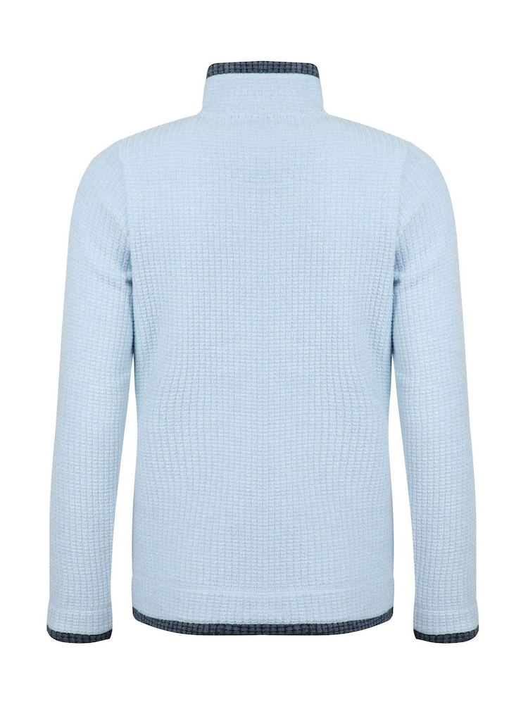 Weird Fish Blue Ariana Full Zip Grid Fleece - Image 7 of 7