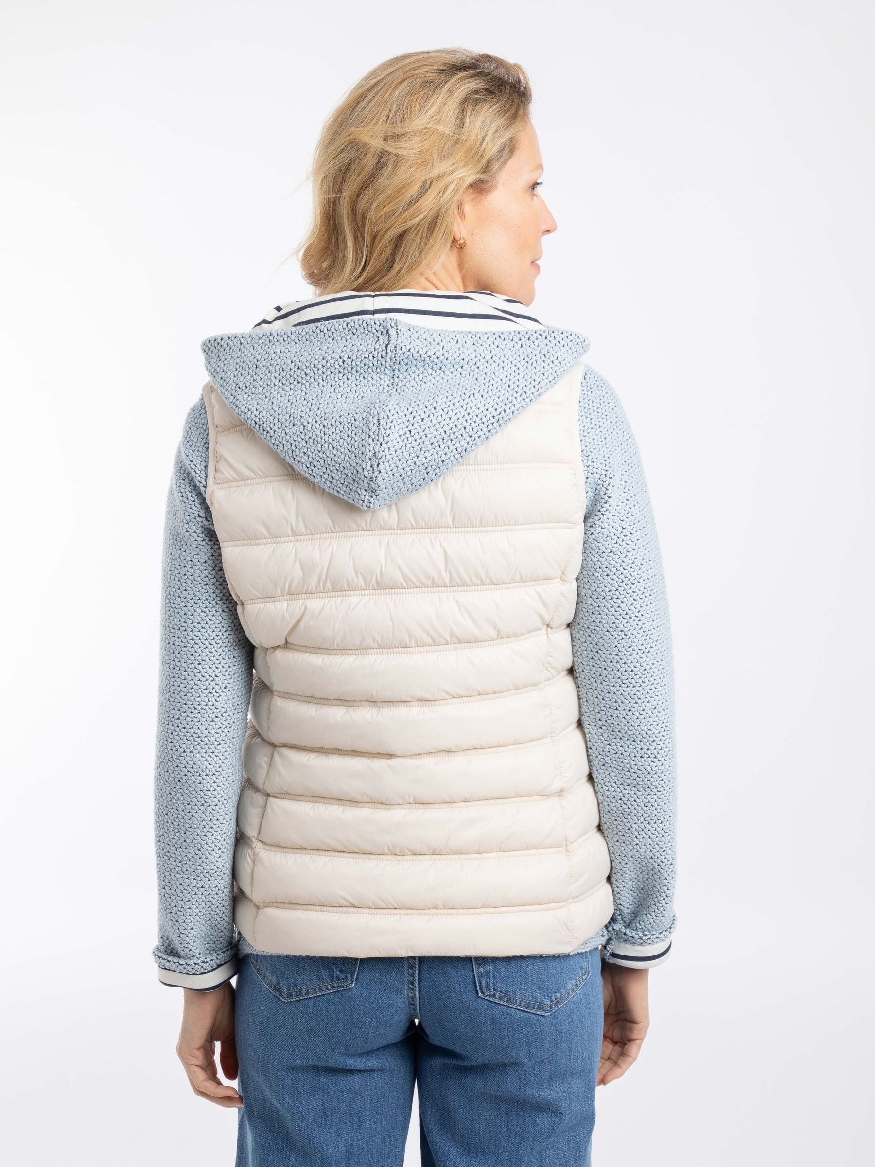 Buy Weird Fish Cream Atissa Lightweight Padded Gilet from Next USA