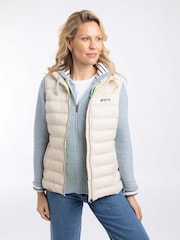 Weird Fish Cream Atissa Lightweight Padded Gilet - Image 3 of 7