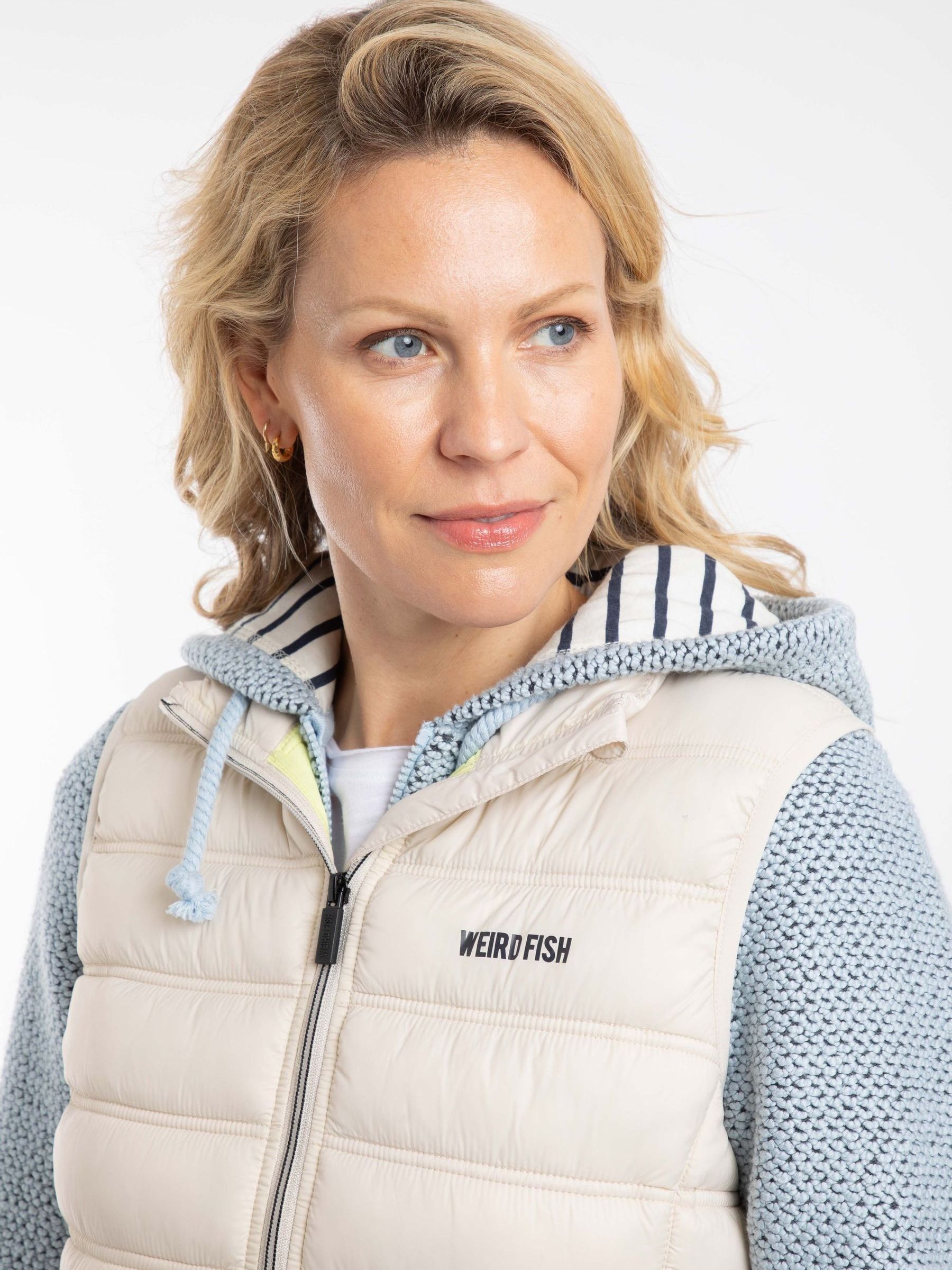 Buy Weird Fish Cream Atissa Lightweight Padded Gilet from Next USA