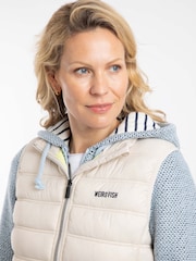 Weird Fish Cream Atissa Lightweight Padded Gilet - Image 4 of 7