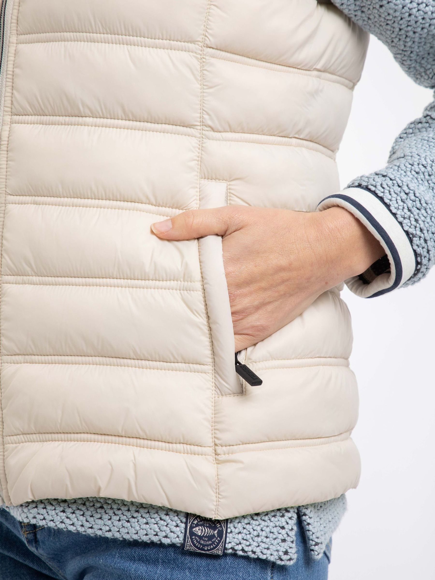 Buy Weird Fish Cream Atissa Lightweight Padded Gilet from Next USA