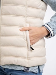 Weird Fish Cream Atissa Lightweight Padded Gilet - Image 5 of 7