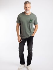 Weird Fish Black Storm Grey Salmon Back Print Artist T-Shirt - Image 3 of 6