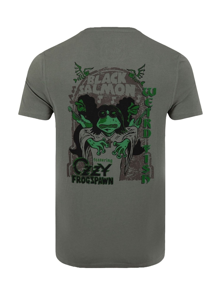 Weird Fish Black Storm Grey Salmon Back Print Artist T-Shirt - Image 6 of 6