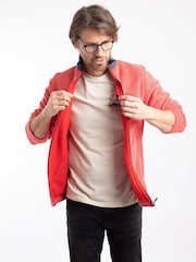 Weird Fish Red Shires Full Zip Grid Fleece - Image 2 of 8