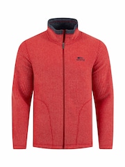 Weird Fish Red Shires Full Zip Grid Fleece - Image 7 of 8