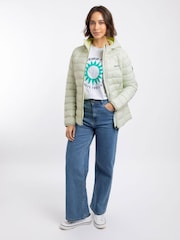 أخضر - سترة مبطنة خفيفة الوزن Eshka من Weird Fish - Image 3 of 9