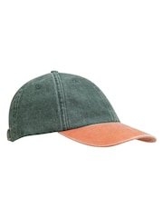 Weird Fish Green Westbury Colour Block Twill Cap - Image 3 of 3