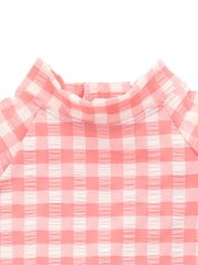 Conjunto de biquíni Purebaby com estampa e mangas compridas, proteção solar e camiseta de natação. - Imagem 4 de 4