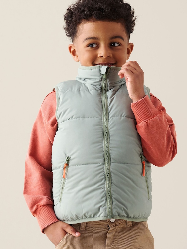 Angel & Rocket Green Ryder Reversible Gilet - Image 1 of 9