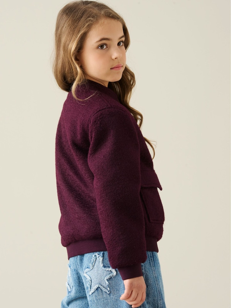 Angel & Rocket Red Brodie Boucle Jacket - Image 2 of 5 Angel & Rocket Red Brodie Boucle Jacket - Image 2 of 5