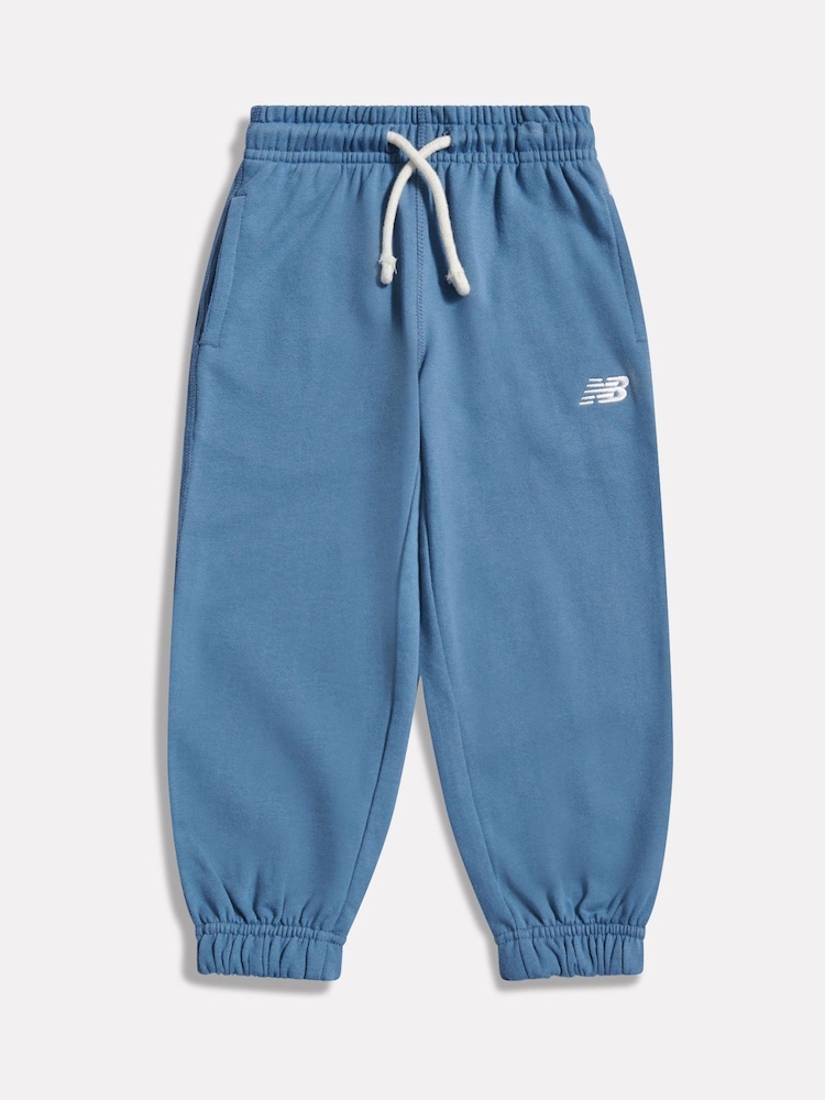 New Balance Blue Small Logo French Terry Joggers - Image 1 of 3