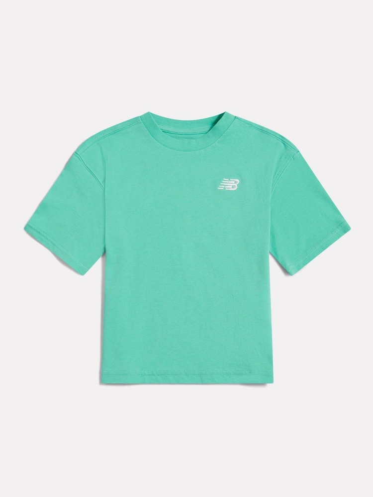 New Balance Green Small Logo Jersey T-Shirt - Image 1 of 3