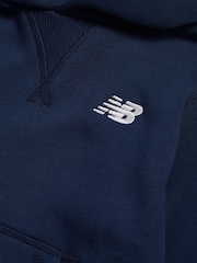 New Balance Blue Small Logo Fleece Hoodie - Image 3 of 3