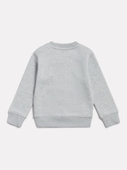 New Balance Grey Stacked Logo Brushback Crew Neck Sweatshirt - Image 2 of 3