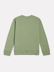New Balance Green FT Stacked Logo Crew Sweatshirt - Image 7 of 8