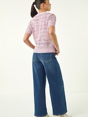 ピンク - Roman Petite Space Dye Knit Cardigan - 画像 3 / 5