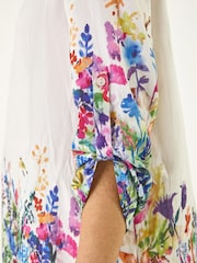 Roman White Floral Border Print Tunic Top - Image 5 of 5